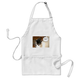 Delantal gato de tuxedo negro y blanco