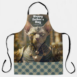 Delantal Gato de Viking de Fotografía Personalizada del Día