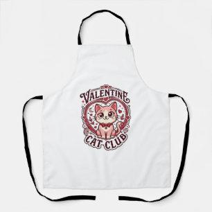Delantal Gato del Día de San Valentín Diseño divertido para