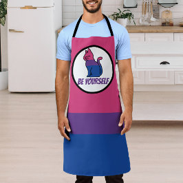 Delantal Gato del Orgullo Bisexual - Sé tú mismo