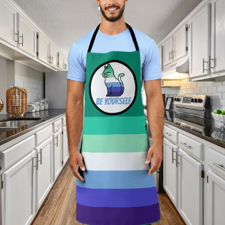 Delantal Gato del Orgullo Gay Masculino - Sé tú mismo