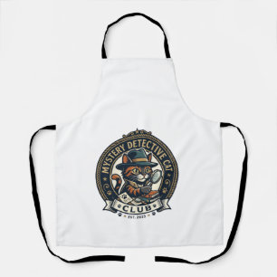 Delantal Gato Detective Misterioso Gato Camiseta Gráfica Ar