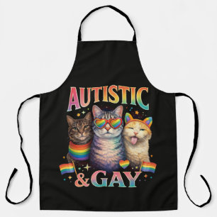 Delantal Gato Divertido Autista Y Gay