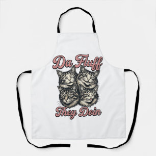 Delantal Gato Divertido Grabado Antiguo Da Fluff They Doin