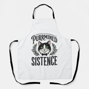 Delantal Gato Divertido Purrminó Existencia Gráfico Antiguo