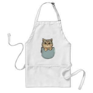 Delantal Gato en bolsillo