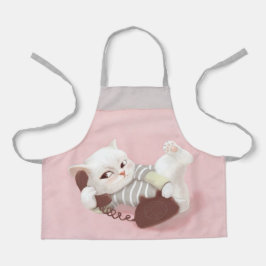 Delantal Gato en el teléfono