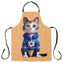 Gato en suéter de Hanukkah