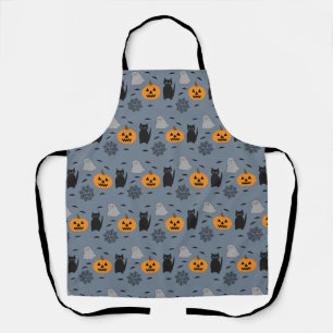 Delantal Gato fantasma de Halloween divertido y elegante Ca