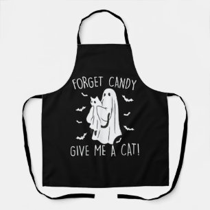 Delantal Gato fantasma divertido de Halloween Olvida carame