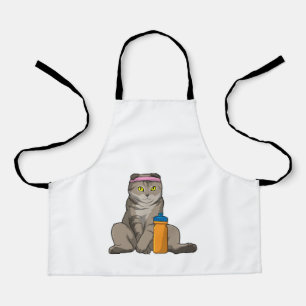 Delantal Gato Fitness Beber taza