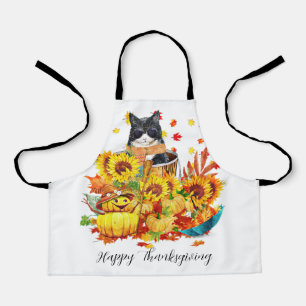 Delantal Gato fresco de otoño  