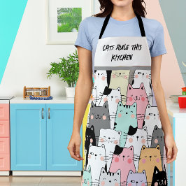 Delantal Gato gobierna esta cocina