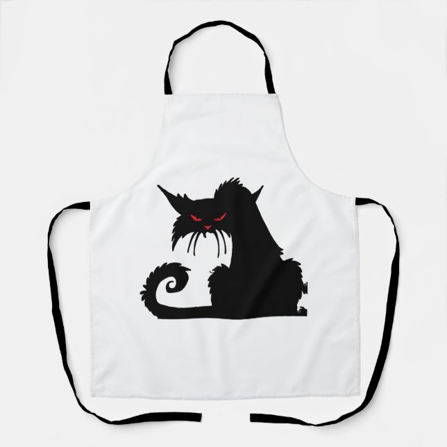 Delantal gato gruñón    (Anverso)
