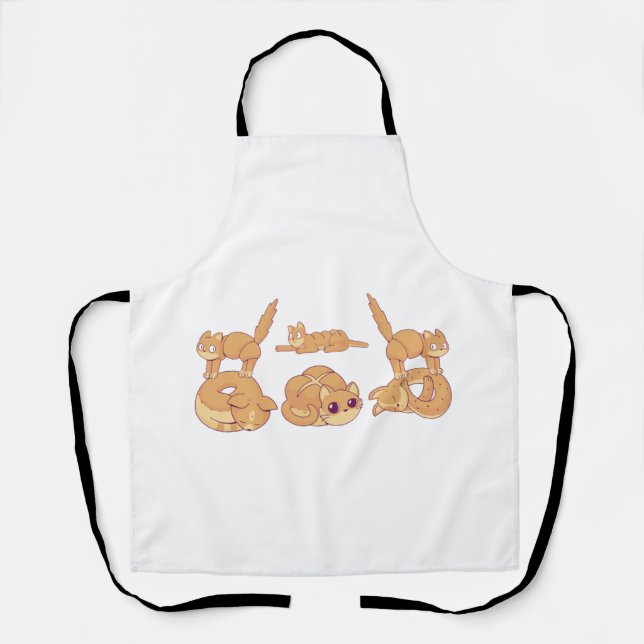 Delantal Gato haciendo galletas (Anverso)