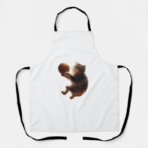 Delantal Gato Jugando Baloncesto Gracioso Gatos Mamá Meow K