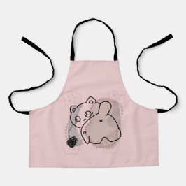 Delantal Gato juguetón con yarn