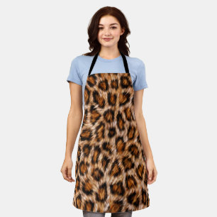 Delantal Gato Leopardo Jaguar Patrón Pelaje Marrón