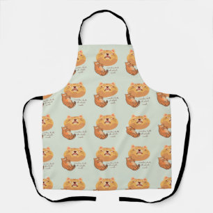 Delantal Gato naranja despierto