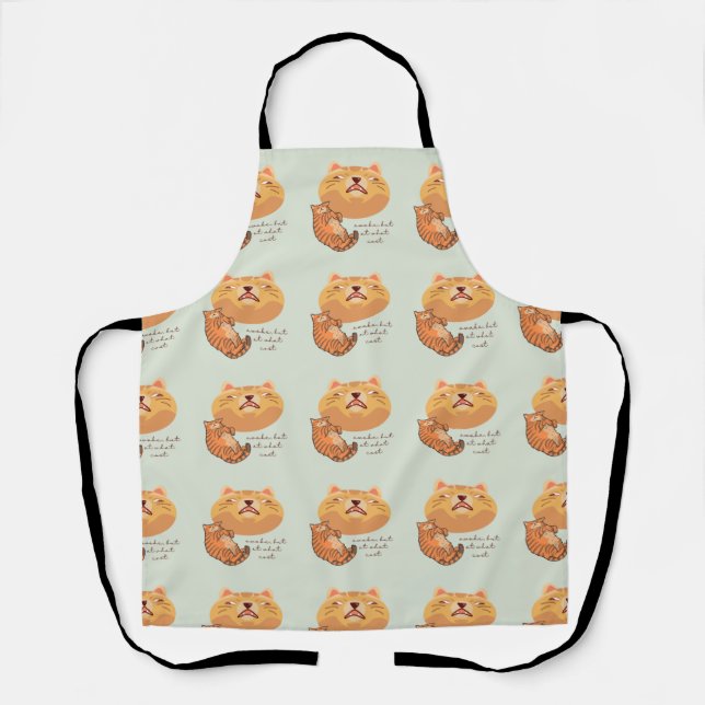 Delantal Gato naranja despierto (Anverso)