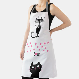 DELANTAL GATO NEGRO CUTE COCINA AMANTE APRON