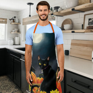 Delantal Gato negro de Halloween