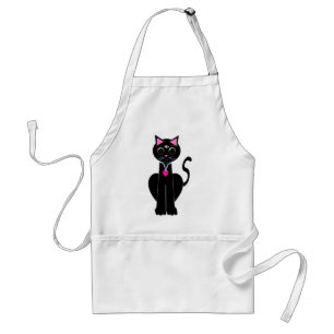 Delantal Gato negro lindo