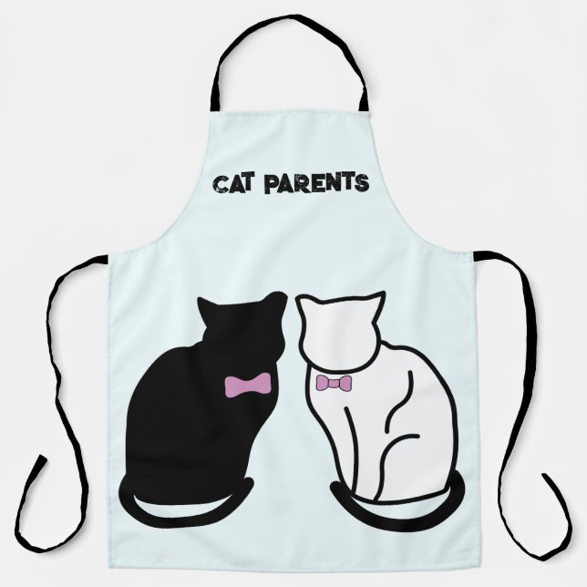 Delantal Gato negro y blanco (Anverso)