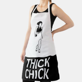 Delantal Gato negro y blanco Camina gruesa Chick