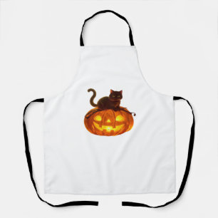 Delantal Gato negro y calabaza - espeluznante Cla mágica de