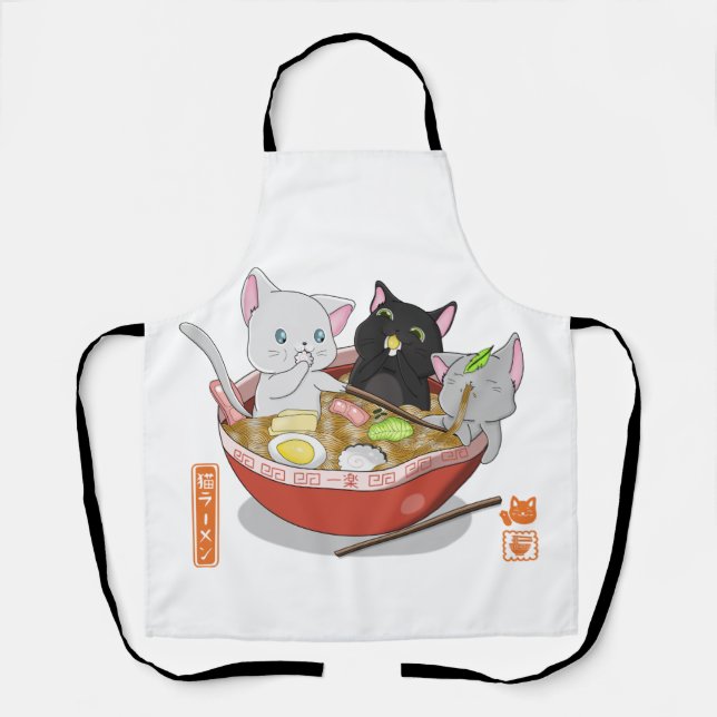 Delantal gato Neko Ramen (Anverso)