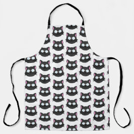 Delantal Gato oscuro Gato negro Gato Gris vestido con lente
