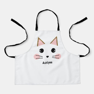 Delantal Gato Purpurina Gold personalizado