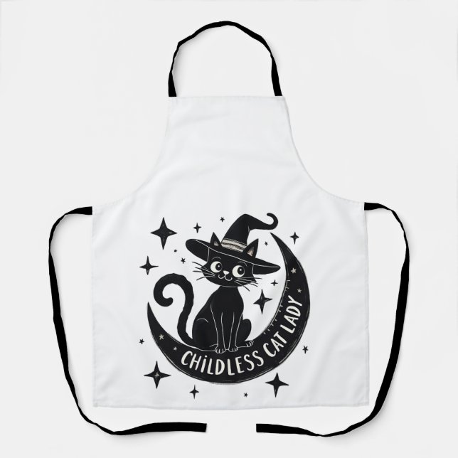 Delantal Gato sin edad Lady Harris Walz Halloween Pastel (Anverso)