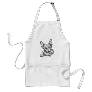 Delantal Gato Sphynx sin pelo