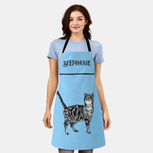 Delantal Gato Tabby Pastel Gatos Mujeres Mujeres Ligeras Ro