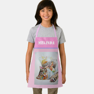 Delantal Gato Tabby Pastel Gatos Niños Chicas rosados Apro