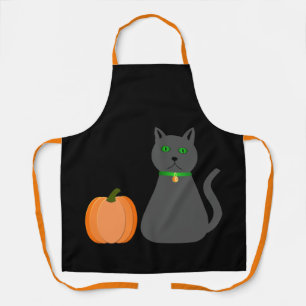 Delantal Gato y calabaza de Halloween