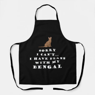 Delantal Gatos Bengalí Gato Bonito Divertido