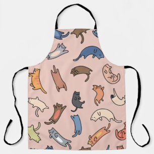 Delantal Gatos de doodle sin piel, ilustracion