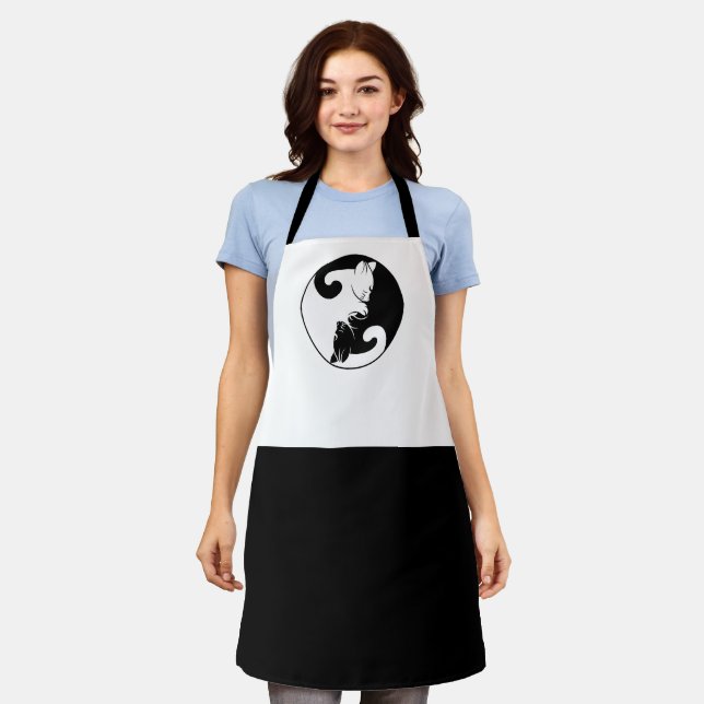 Delantal Gatos de Yin Yang (Gastado)