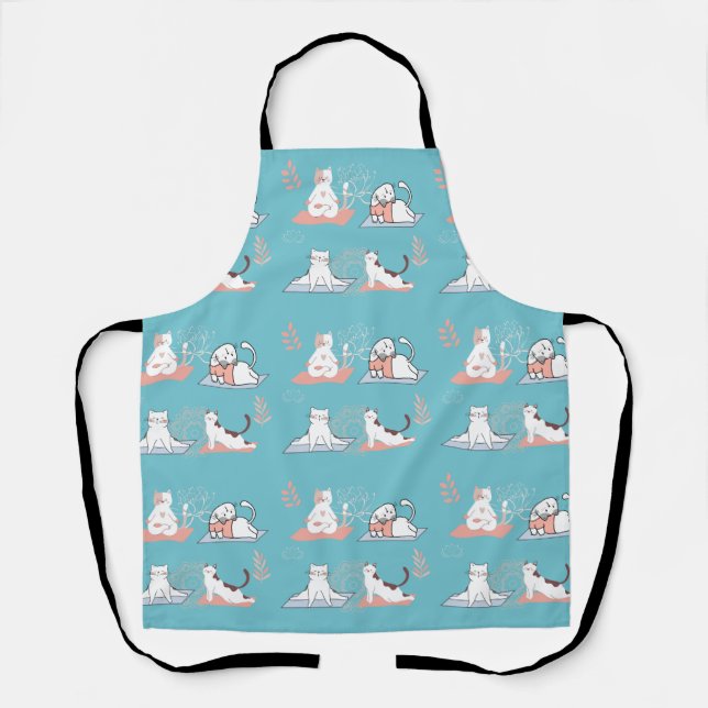 Delantal Gatos de yoga (Anverso)