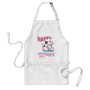 Delantal Gatos del Día de la Madre, estilo kawaii