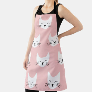 Delantal gatos divertidos patrón fluido