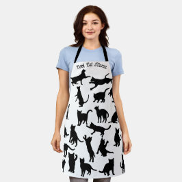 Delantal Gatos juguetones, felino mamá personalizó el grupo