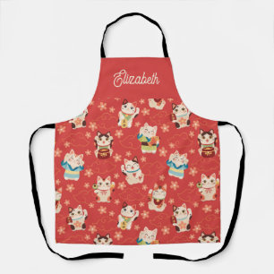 Delantal Gatos Maneki Neko Personalizados 