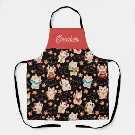 Delantal Gatos Maneki Neko Personalizados 