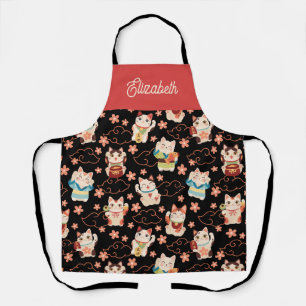 Delantal Gatos Maneki Neko Personalizados 