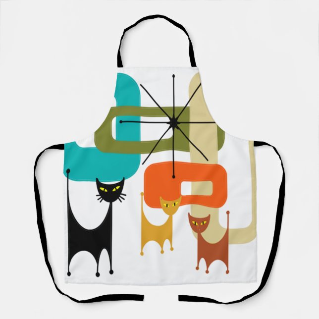 Delantal Gatos modernos de mediados de siglo (Anverso)
