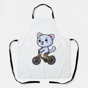 Delantal Gatos montando bicicleta Regalos de diseño de gato